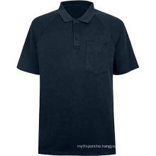 men's  button up work golf shirts with front chest pocket quick dry solid original polo shirts custom logo